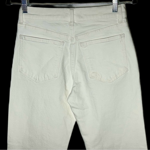 NWT Madewell The Petite '90s Straight Jean in Tile White, Ripped, Size 25P - Picture 9 of 16